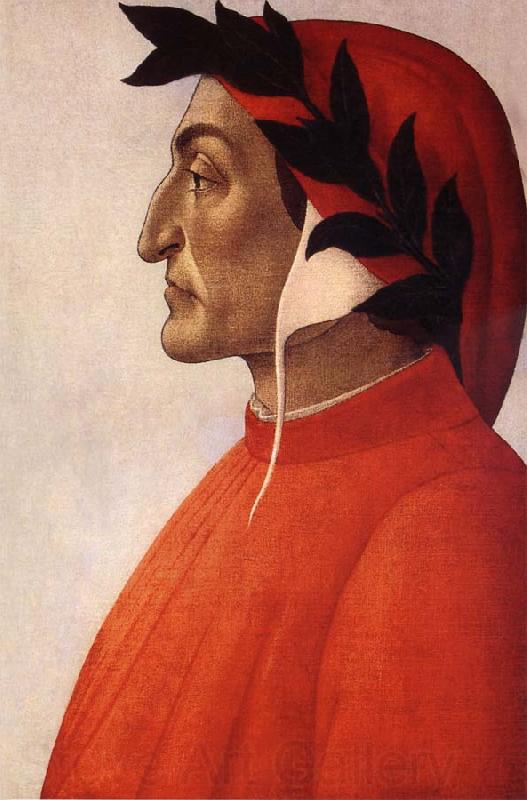 Sandro Botticelli Portrat of Dante France oil painting art